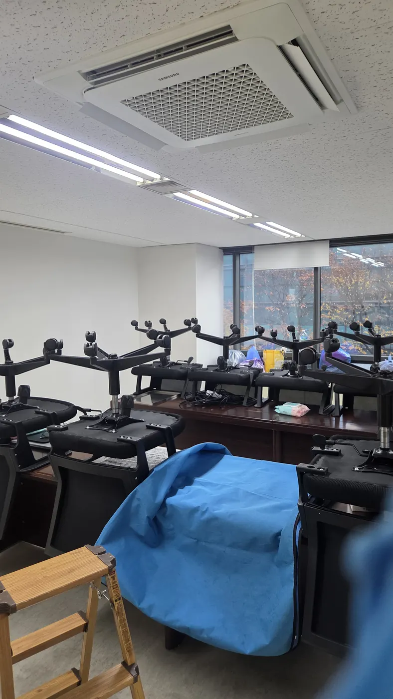 물받이 설치 — 과천시 에어컨청소 현장