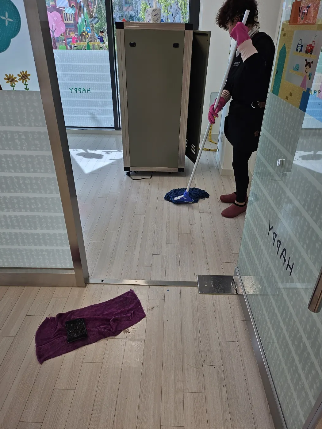 세정 진행 — 서동 어린이집청소 현장