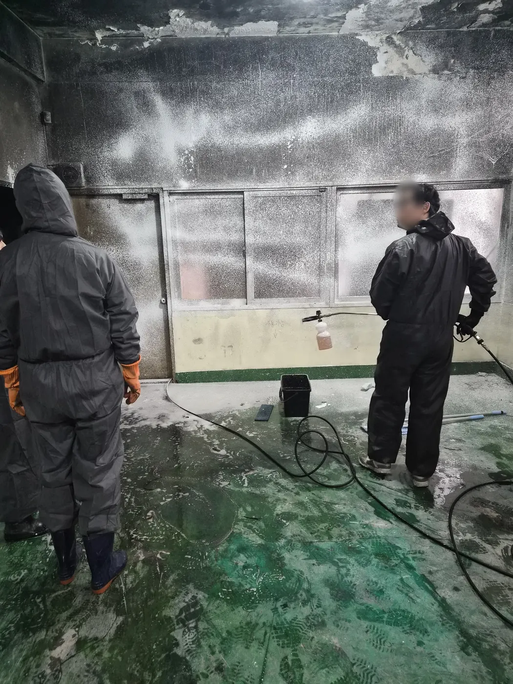 고압 세척 — 막계동 화재청소 현장