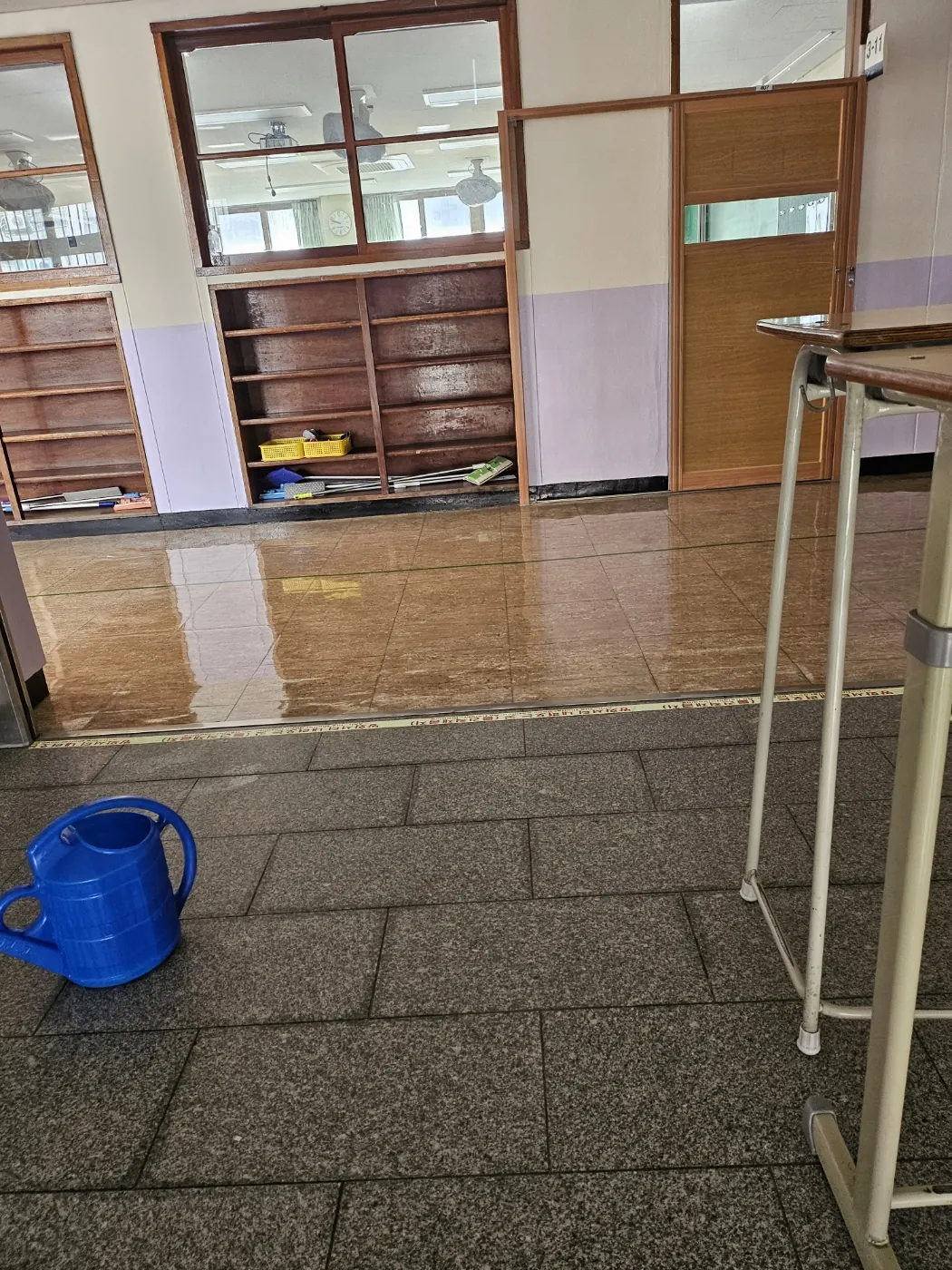 세정 진행 — 평택시 학교청소 현장